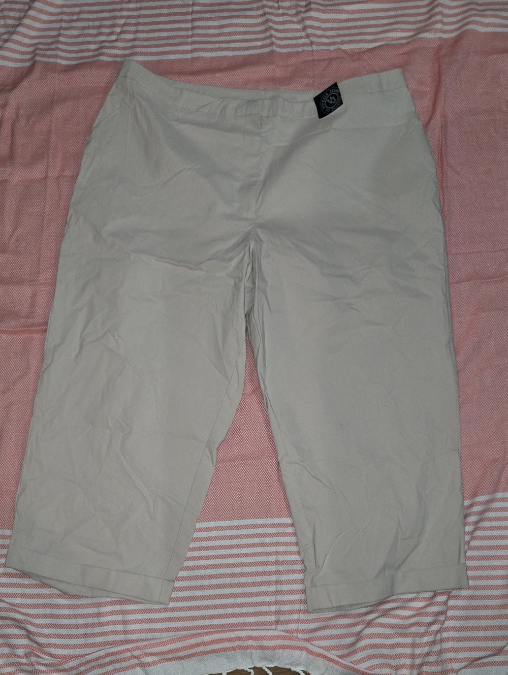 Venezia Khaki Stretch Crop Pants Size 28